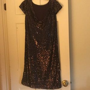 Sequins purple dress!